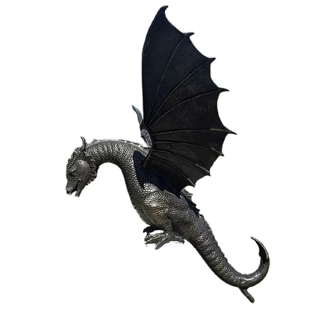 Garden Dragon Statue Fountain Dragon Ornament Resin Water Feature Sculpture for Home Garden Decoration